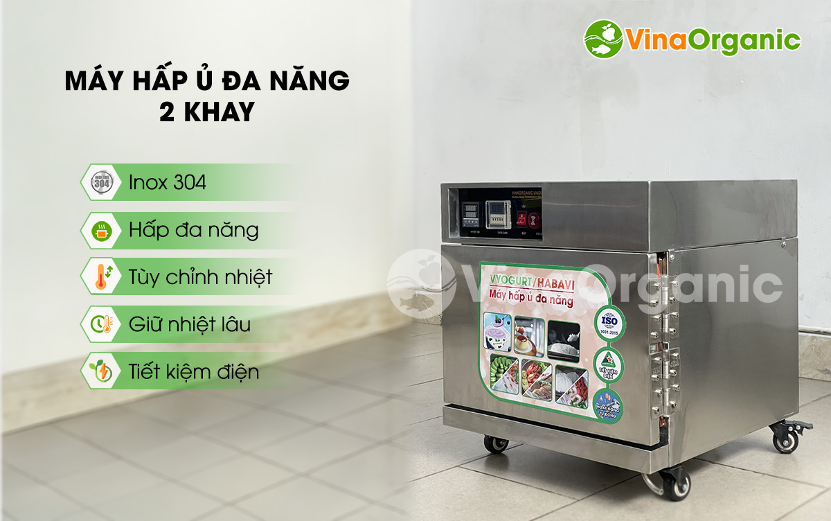 Máy hấp ủ đa năng 2 khay - HV002 tích hợp nhiều chức năng: ủ sữa chua, hấp bánh flan, hấp bánh bao, bánh da lợn,... Hotline/Zalo: 0938299798 – 0975299798