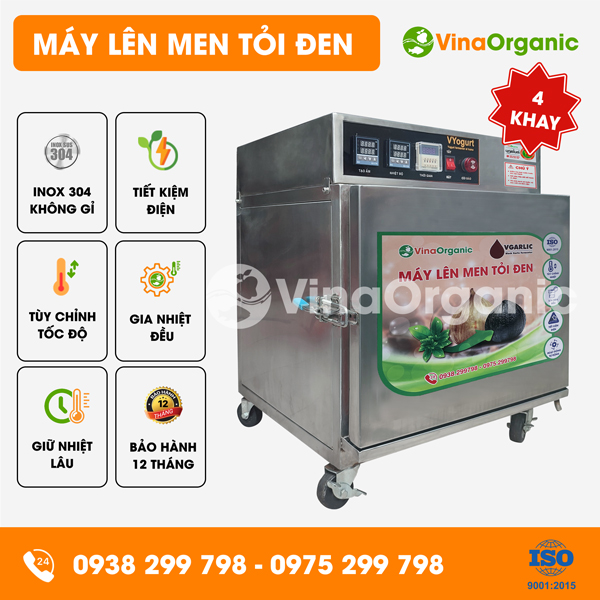 VG004 - Máy lên men tỏi đen VGarlic 4 khay (40x40cm), năng suất 16kg/mẻ