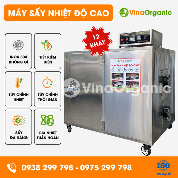 MSC1246 - Máy sấy giòn ngũ cốc 12 khay (40x60cm) sấy hạt điều, sấy ngũ cốc