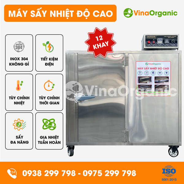 MSC1244 - Máy sấy giòn ngũ cốc 12 khay (40x40cm) sấy ngũ cốc, hạt óc chó