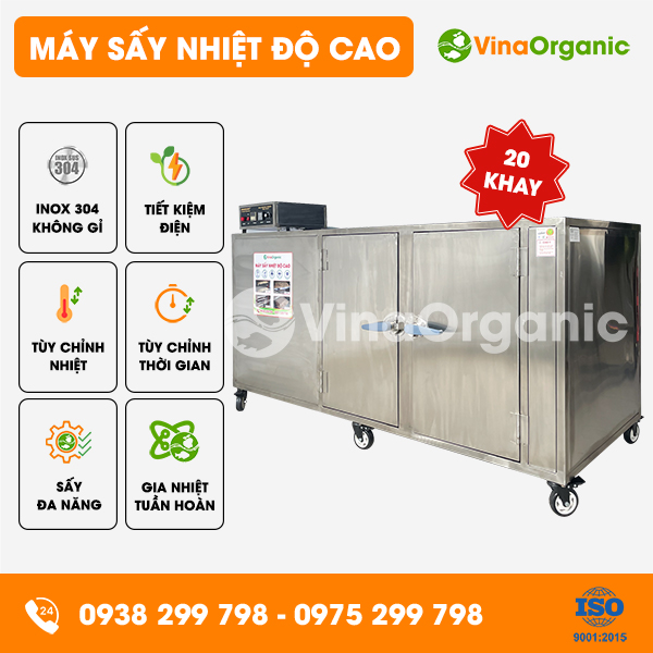 MSC2044 - Máy sấy giòn ngũ cốc 20 khay (40x40cm) sấy chín hạt điều, sấy granola