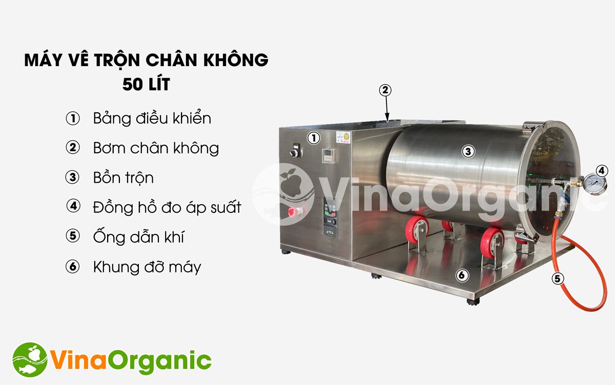 Máy vê trộn chân không 50L, ướp tẩm gia vị thịt, hải sản chiên nướng,... Inox 304, tiết kiệm điện. LH/Zalo: 0938299798 - 0975299798