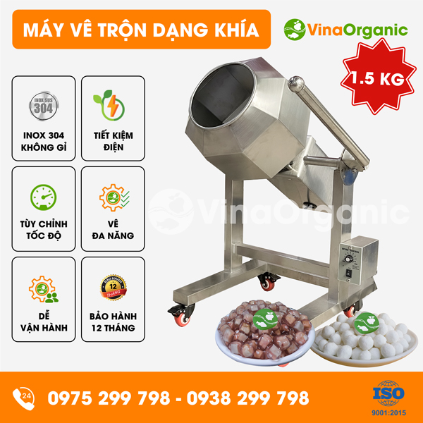 MVTK015 - Máy vê trộn dạng khía 1.5kg, vê trân châu khoai môn, trân châu nhân dừa