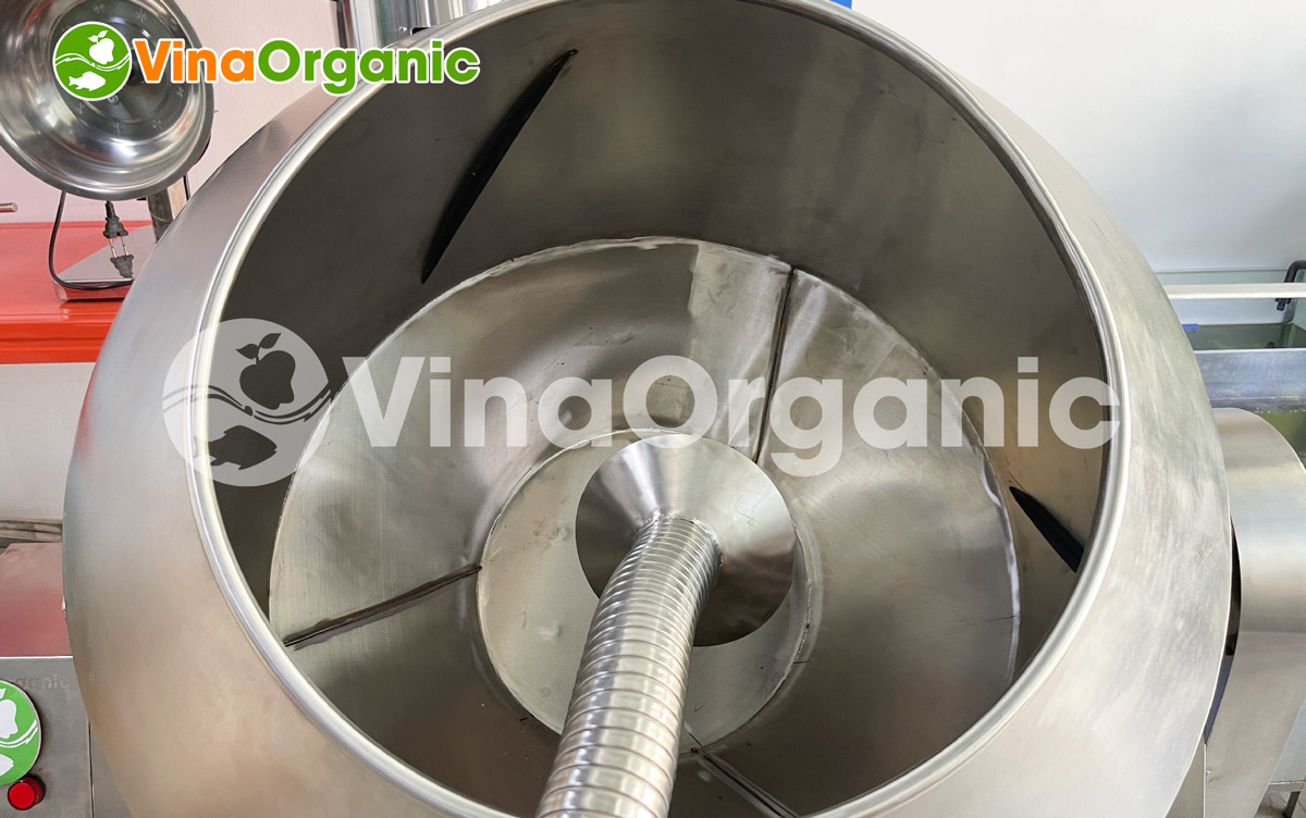 Máy vê trộn dạng lục 30kg, Model MVTL30 VinaOrganic vê hạt điều sữa dừa, trộn gia vị... Liên hệ ngay số Hotline/Zalo 0938299798 – 0975299798 để được tư vấn!