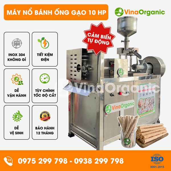 NB10HP3 - Máy nổ bánh ống gạo 10Hp cảm biến tự động, làm bỏng gạo, bỏng ngô nhiều màu sắc