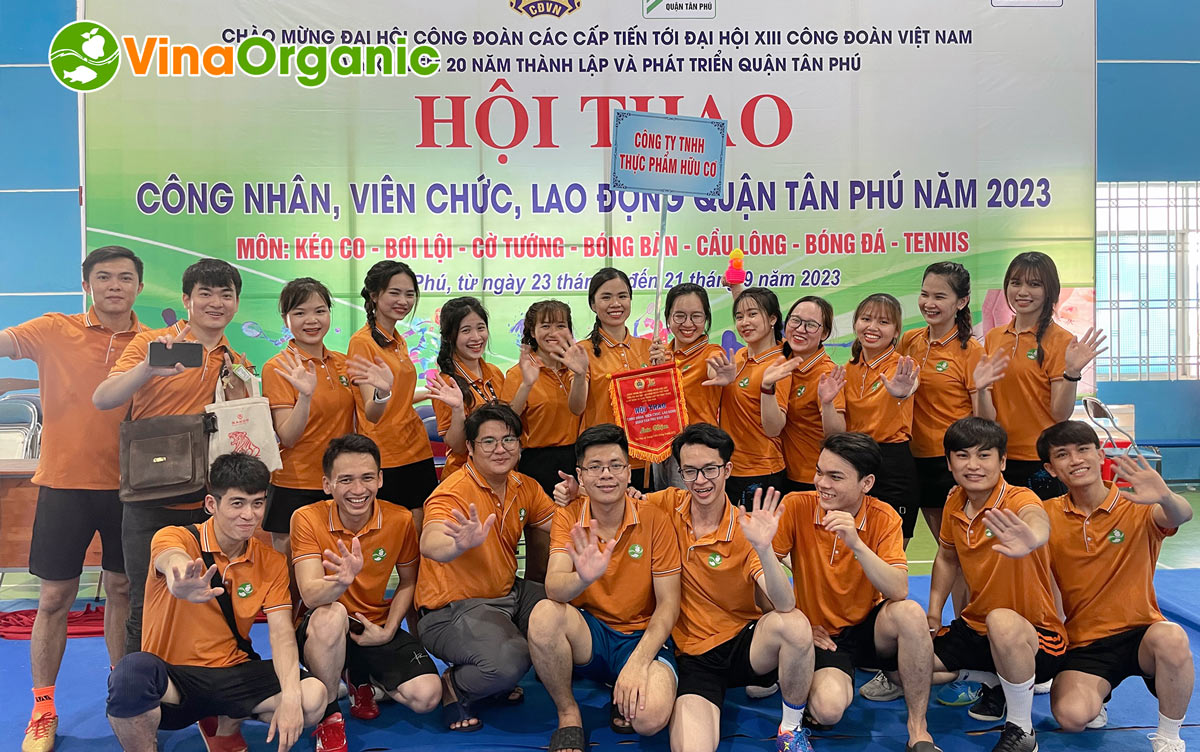 Tham gia hội thao - Nâng cao sức khỏe. Cùng VinaOrganic hưởng ứng ngày hội thể thao công nhân, viên chức, lao động quận Tân Phú 2023