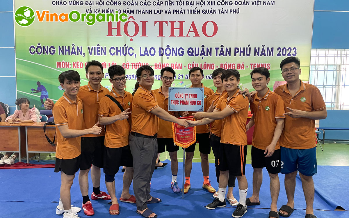 Tham gia hội thao - Nâng cao sức khỏe. Cùng VinaOrganic hưởng ứng ngày hội thể thao công nhân, viên chức, lao động quận Tân Phú 2023
