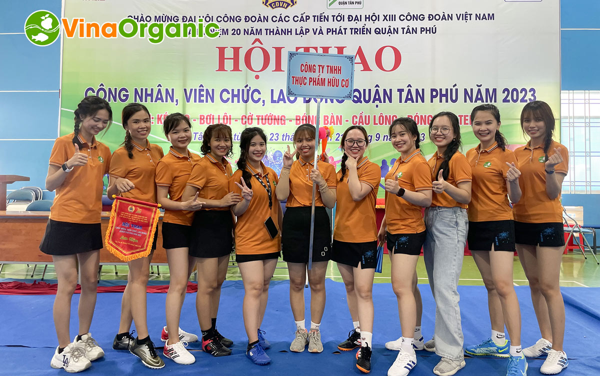 Tham gia hội thao - Nâng cao sức khỏe. Cùng VinaOrganic hưởng ứng ngày hội thể thao công nhân, viên chức, lao động quận Tân Phú 2023