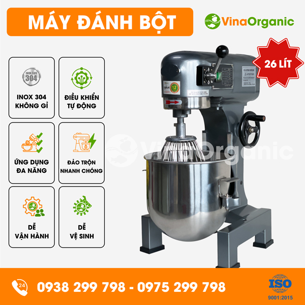 MDB026L - Máy đánh bột 26L, máy nhào bột, trộn thực phẩm, đánh trứng
