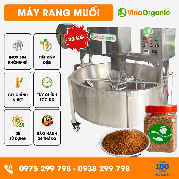 MRM030 – Máy rang muối tự đảo 30kg, rang muối tiêu, muối tôm, muối ớt