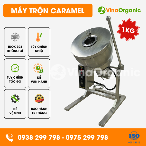 MVTK015A - Máy trộn caramel 1kg (dạng khía, gia nhiệt điện)