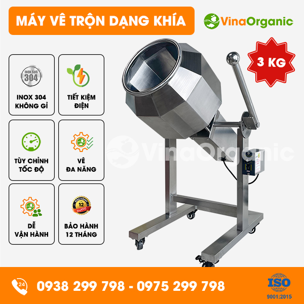 MVTK03 - Máy vê trộn dạng khía 3kg, vê bột lọc nhân dừa