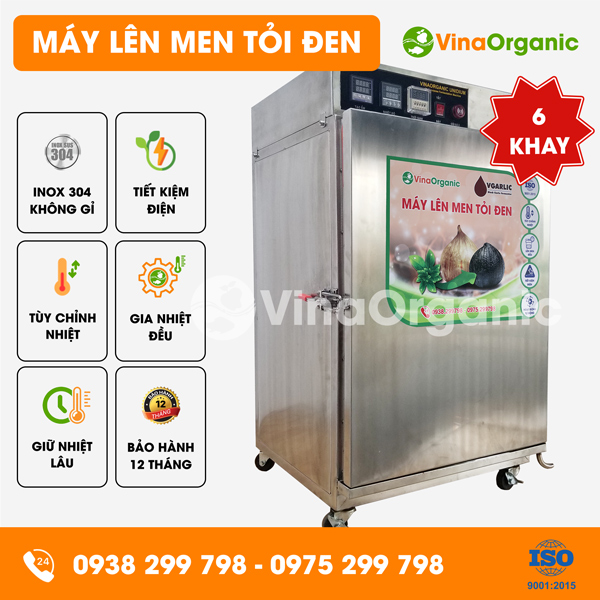 VG006 – Máy lên men tỏi đen VGarlic 6 khay (40x40cm), năng suất 24kg/mẻ