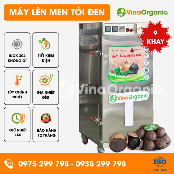VG009 – Máy lên men tỏi đen VGarlic 9 khay (40x40cm), năng suất 36kg/mẻ