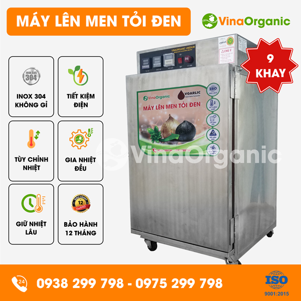 VG009 – Máy lên men tỏi đen VGarlic 9 khay (40x40cm), năng suất 36kg/mẻ