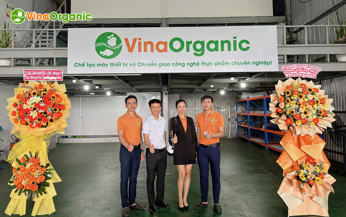 Tiếp nối thành công tại chi nhánh Hà Nội, VinaOrganic chính thức khai trương xưởng chế tạo máy. Cùng khám phá nhé!