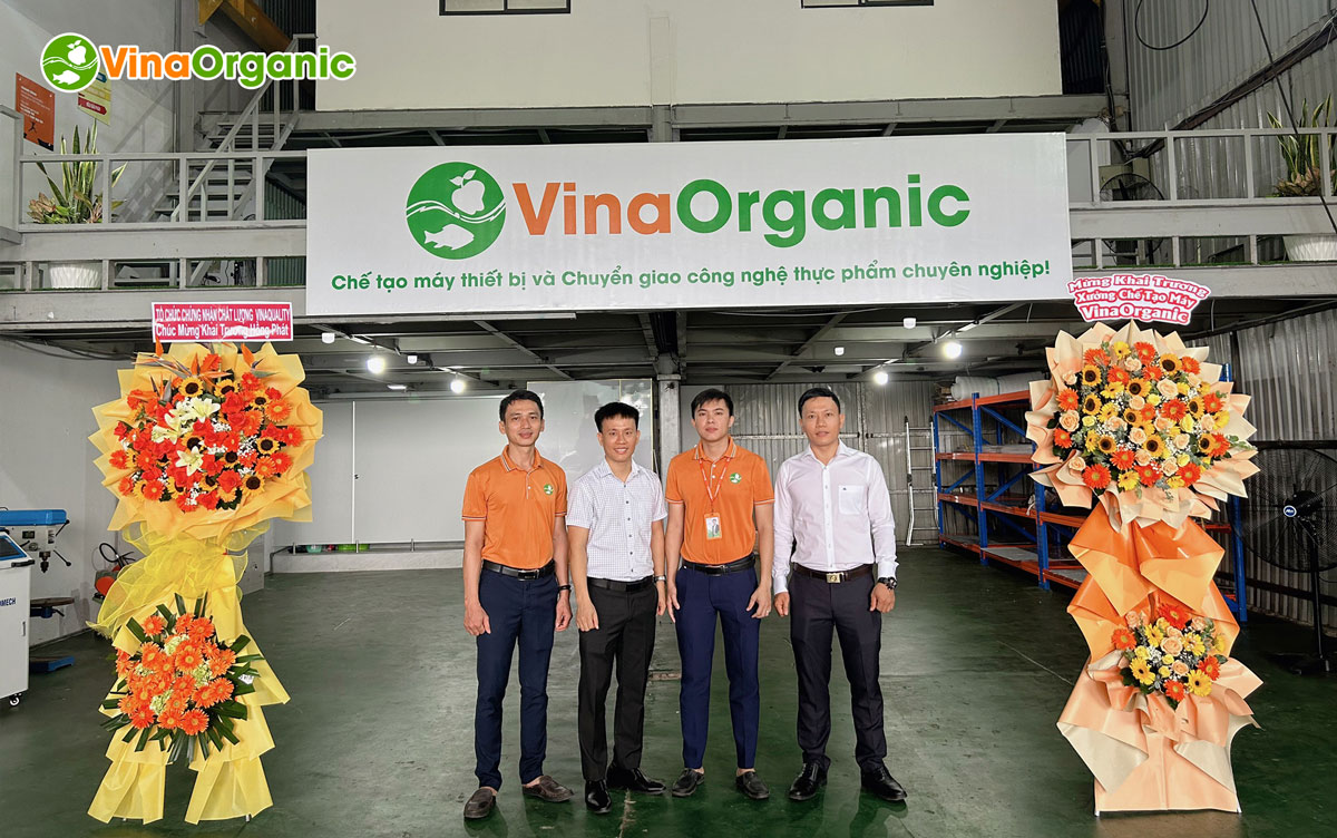 Tiếp nối thành công tại chi nhánh Hà Nội, VinaOrganic chính thức khai trương xưởng chế tạo máy. Cùng khám phá nhé!