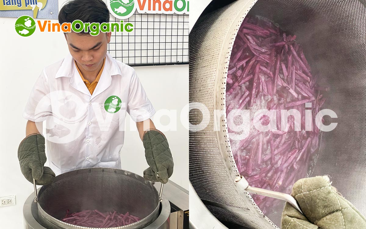 VinaOrganic chuyển giao công nghệ và dây chuyền sản xuất khoai lang tím sấy giòn, đa năng suất. Liên hệ ngay Hotline/Zalo: 0938299798 – 0975299798.