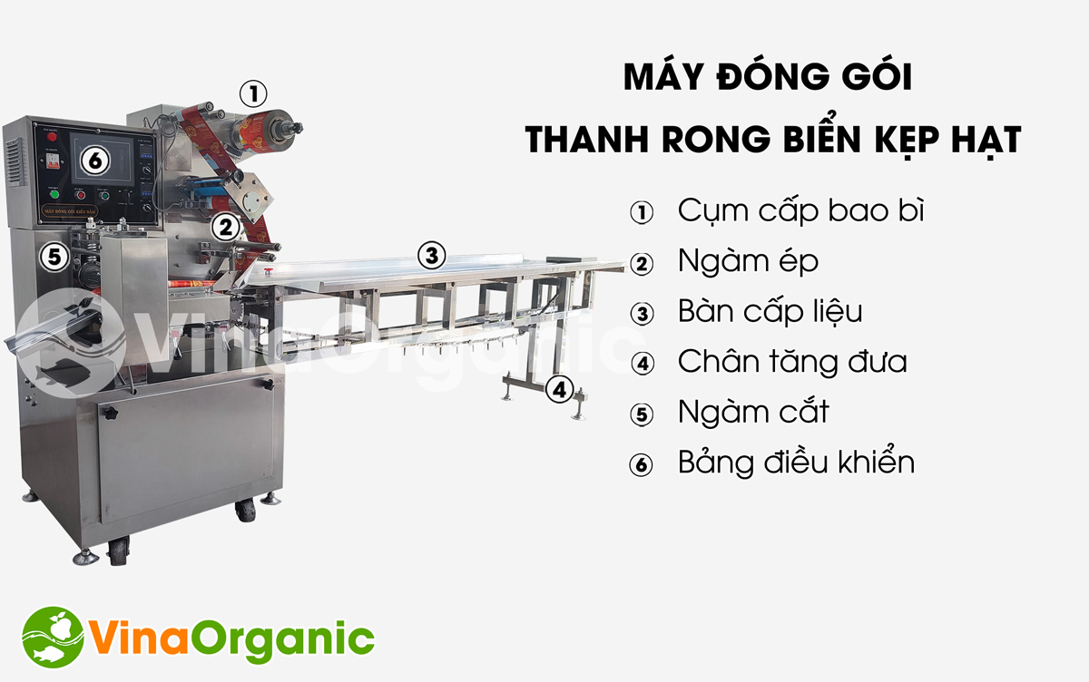 Máy đóng gói thanh rong biển kẹp hạt DGK60 tự động, đa năng giúp tăng hiệu quả sản xuất cho doanh nghiệp. Liên hệ Hotline/Zalo 0938299798 – 0975299798.