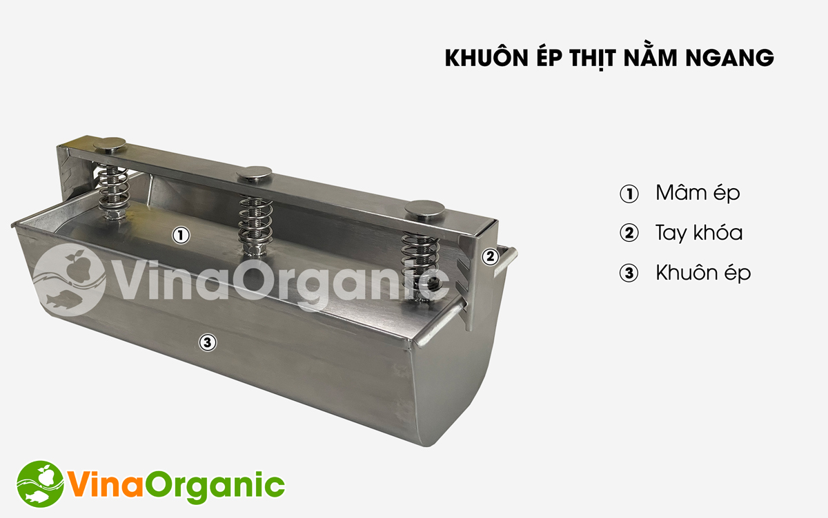 Khuôn ép thịt nằm ngang - Model KET-N full inox304 an toàn thực phẩm, dễ vệ sinh. Liên hệ Hotline/Zalo 0938299798 – 0975299798.