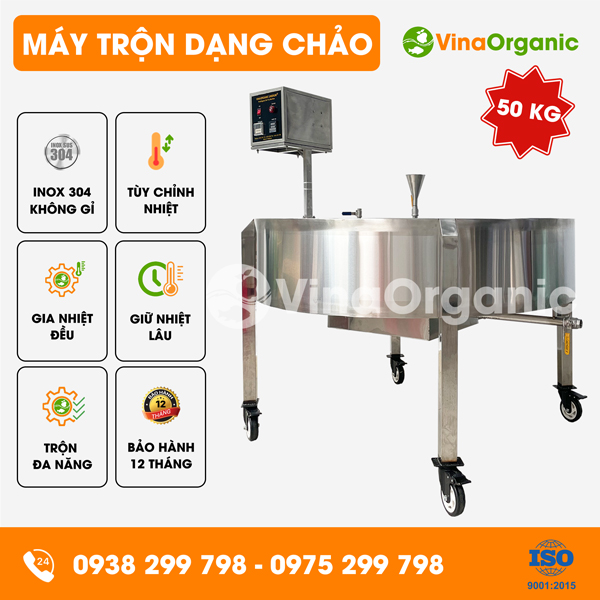 MTC50 - Máy trộn dạng chảo 50kg trộn gia vị, hạt điều tỏi ớt