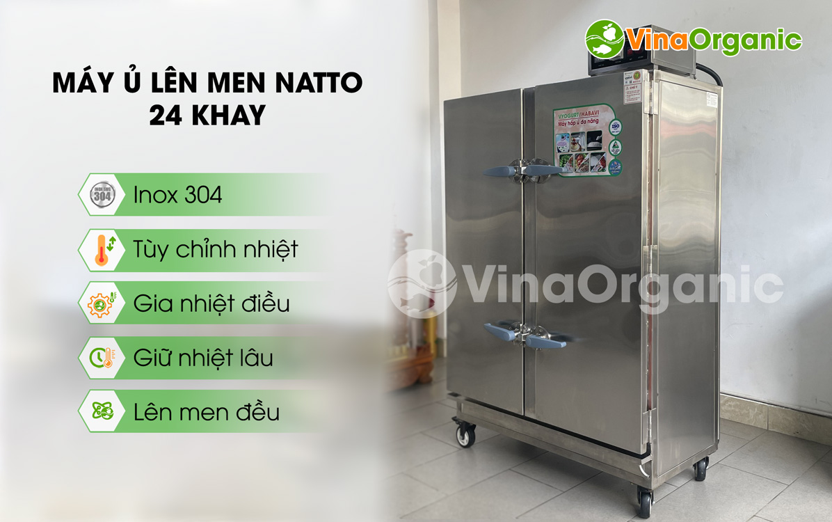 Máy ủ lên men natto 24 khay - NATTO24467, full inox 304, lên men hiệu quả, chất lượng, tiết kiệm điện... Hotline/Zalo: 0938299798 – 0975299798