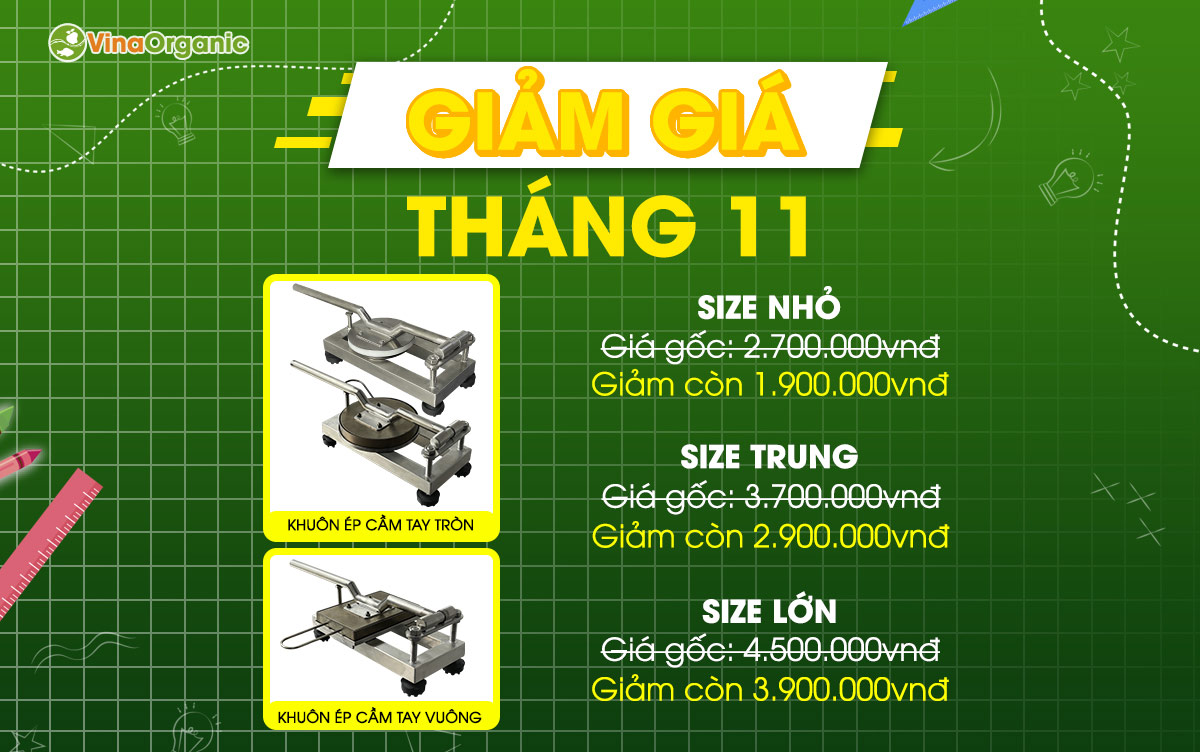 Tháng 11 - tháng mua sắm cuối năm đang đến gần, VinaOrganic xin dành tặng đến quý khách hàng chương trình khuyến mãi siêu hấp dẫn