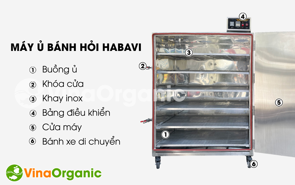 HB045 - Máy ủ bánh hỏi Habavi 4.5m2, giữ nóng bánh hỏi, gà vịt,... 6 khay inox cao cấp, tiết kiệm điện. Liên hệ Hotline/Zalo: 0938299798 – 0975299798