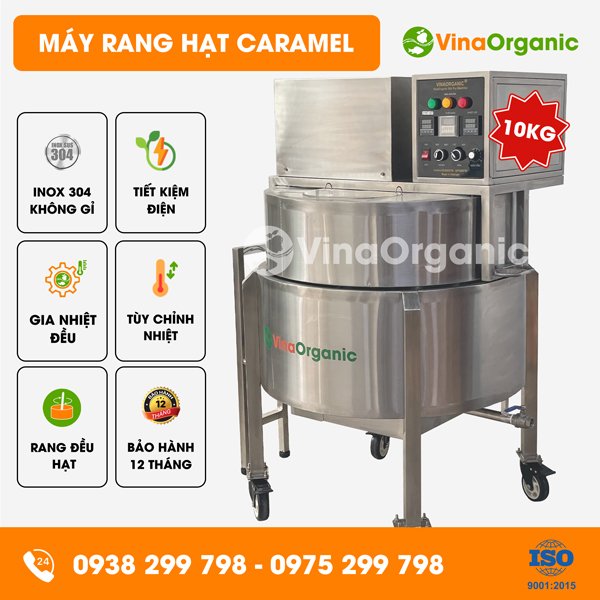 MRH010 – Máy rang hạt caramel 10kg, rang đậu phộng caramel nhiều vị, đậu phộng Chou Chou Phú Quốc