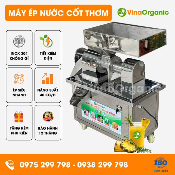 EDN001 – Máy ép nước cốt thơm (khóm) năng suất 40kg/h