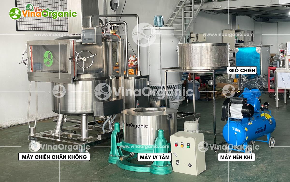 VinaOrganic chuyển giao công nghệ và máy thiết bị chiên chân không, sản xuất ngàm tôm sấy giòn Hotline 0938299798 0975299798 - 0948299798.