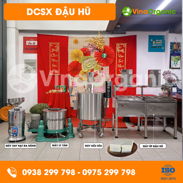 Dây chuyền sản xuất đậu hũ (đậu phụ) sạch tươi ngon tiết kiệm điện