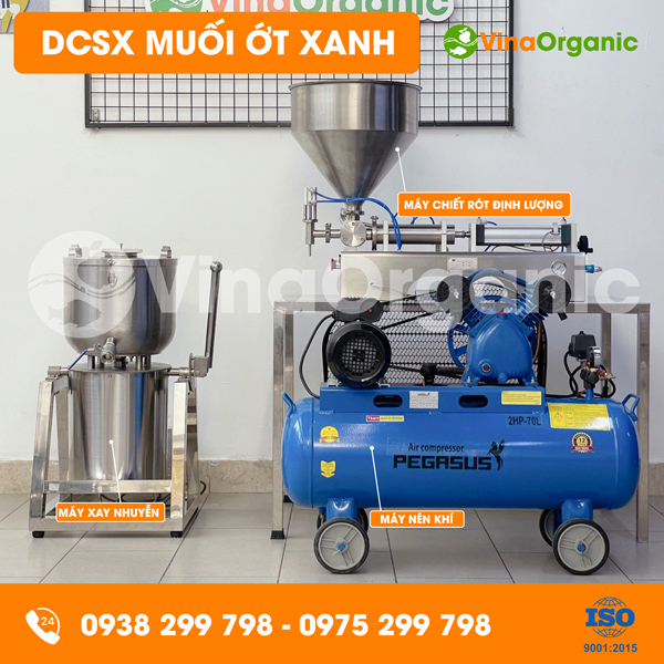 Dây chuyền sản xuất muối ớt xanh (muối ớt chanh) chấm hải sản siêu ngon