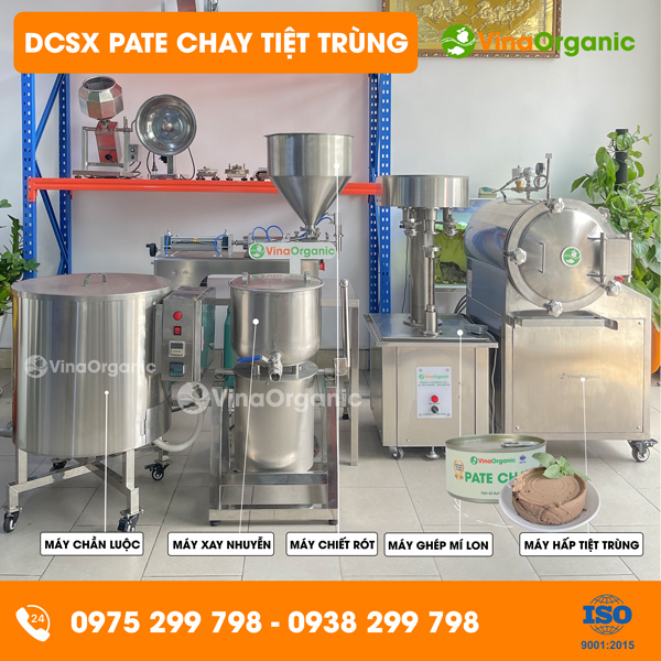 Dây chuyền sản xuất pate chay tiệt trùng thời hạn sử dụng lên đến 1 năm