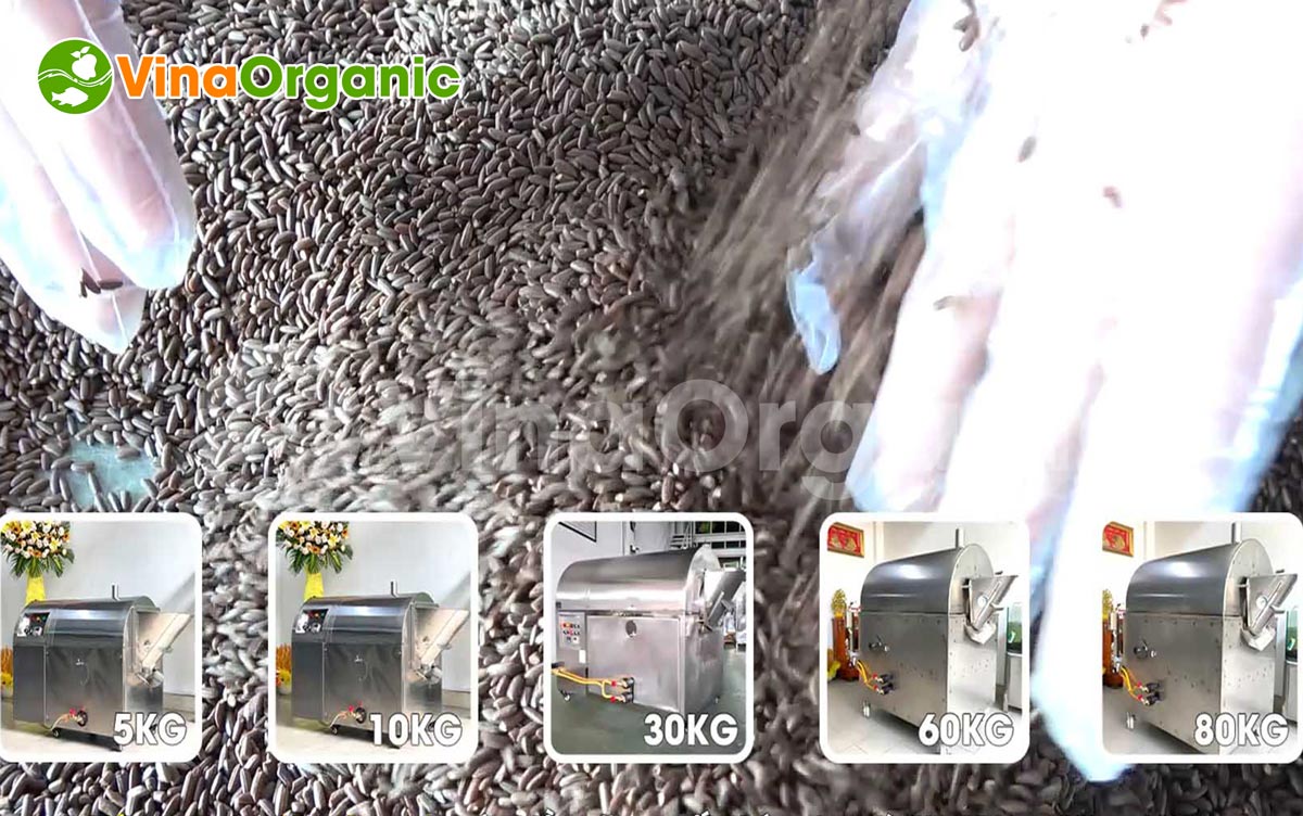 Kiểm soát nhiệt độ chính xác: Máy được tích hợp bộ điều khiển nhiệt độ điện tử, cho phép bạn cài đặt và duy trì nhiệt độ rang một cách chính xác, phù hợp với từng loại muối và yêu cầu chất lượng sản phẩm.