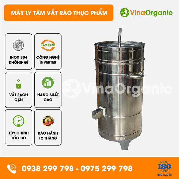 LTVR-TS275 – Máy ly tâm vắt ráo thực phẩm, vắt kiệt dịch sữa năng suất 150L/h