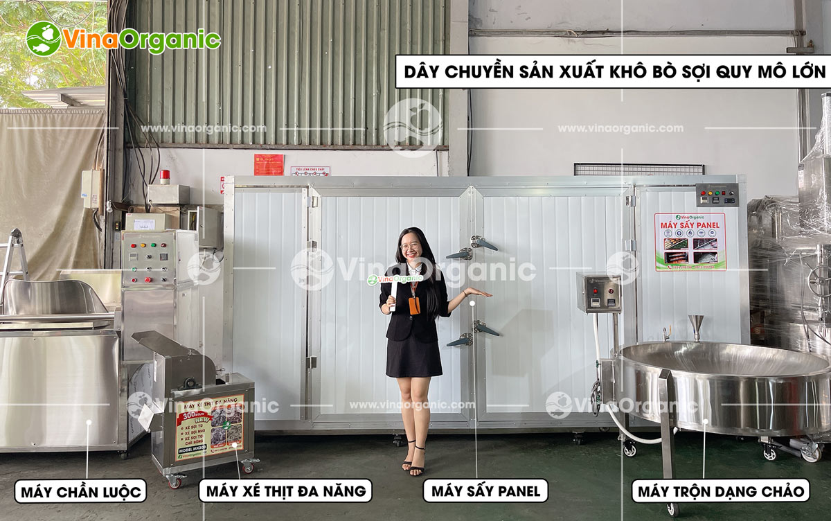 VinaOrganic chuyển giao công nghệ khô bò sợi thơm ngon, đậm vị cho quý khách hàng. Liên hệ ngay Hotline/Zalo 0938299798 – 0975299798.