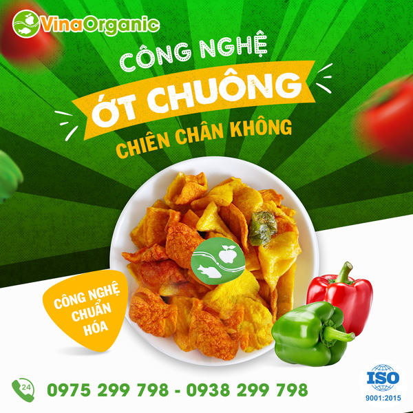 Chuyển giao công nghệ ớt chuông chiên chân không giòn xốp, thơm ngon
