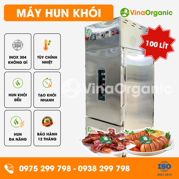 HK100 - Máy hun khói 100L, hun khói xúc xích, lạp xưởng