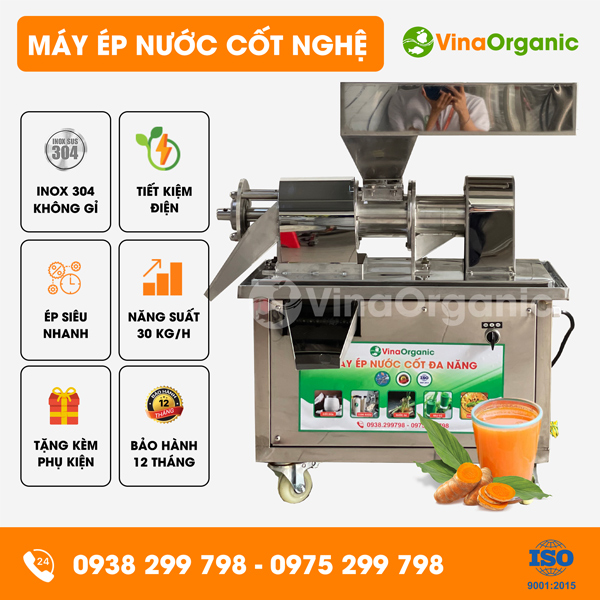 EDN001 - Máy ép nước cốt nghệ năng suất 30kg/h