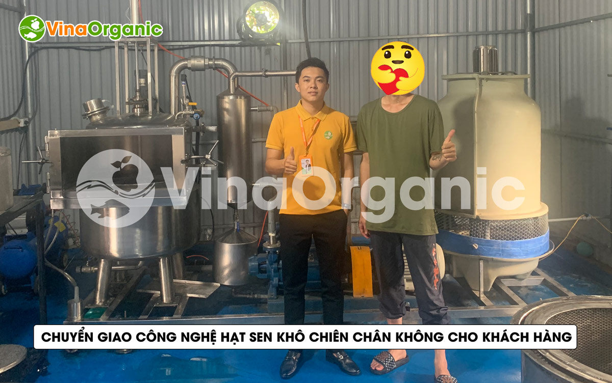 VinaOrganic chuyển giao công nghệ và máy sản xuất hạt sen khô sấy giòn, chiên chân không. Liên hệ ngay. Hotline Zalo 0938299798 – 0975299798.