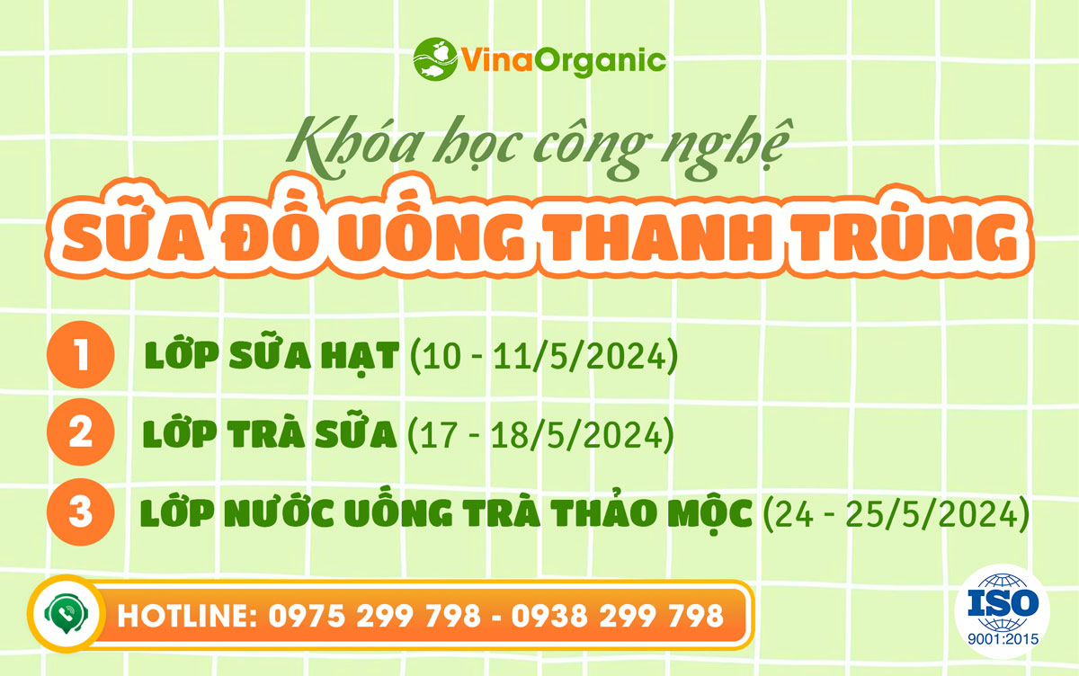 VinaOrganic đã thiết kế một chương trình đào tạo "Khoá học công nghệ sữa đồ uống thanh trùng". Chương trình này được xây dựng mang tính...