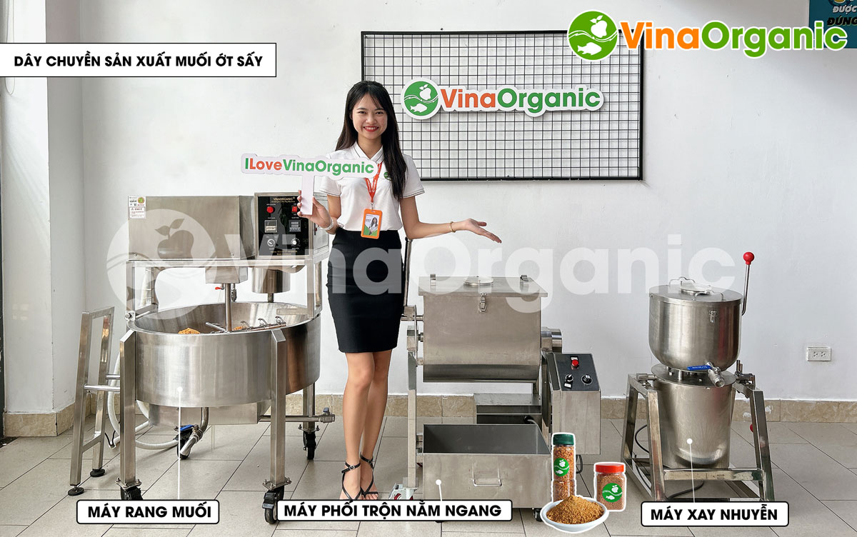 VinaOrganic cung cấp dây chuyền sản xuất đậu muối ớt tôm, uy tín chất lượng, đảm bảo an toàn thực phẩm. Liên hệ Hotline 0975299798 0938299798