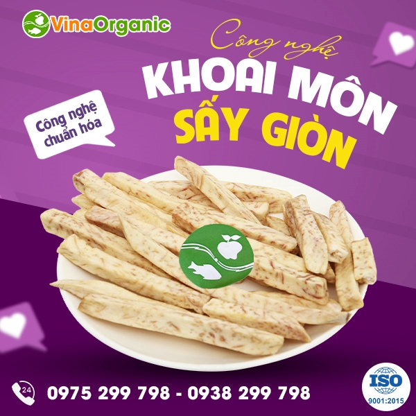 Chuyển giao công nghệ khoai môn sấy giòn thơm ngon, hấp dẫn