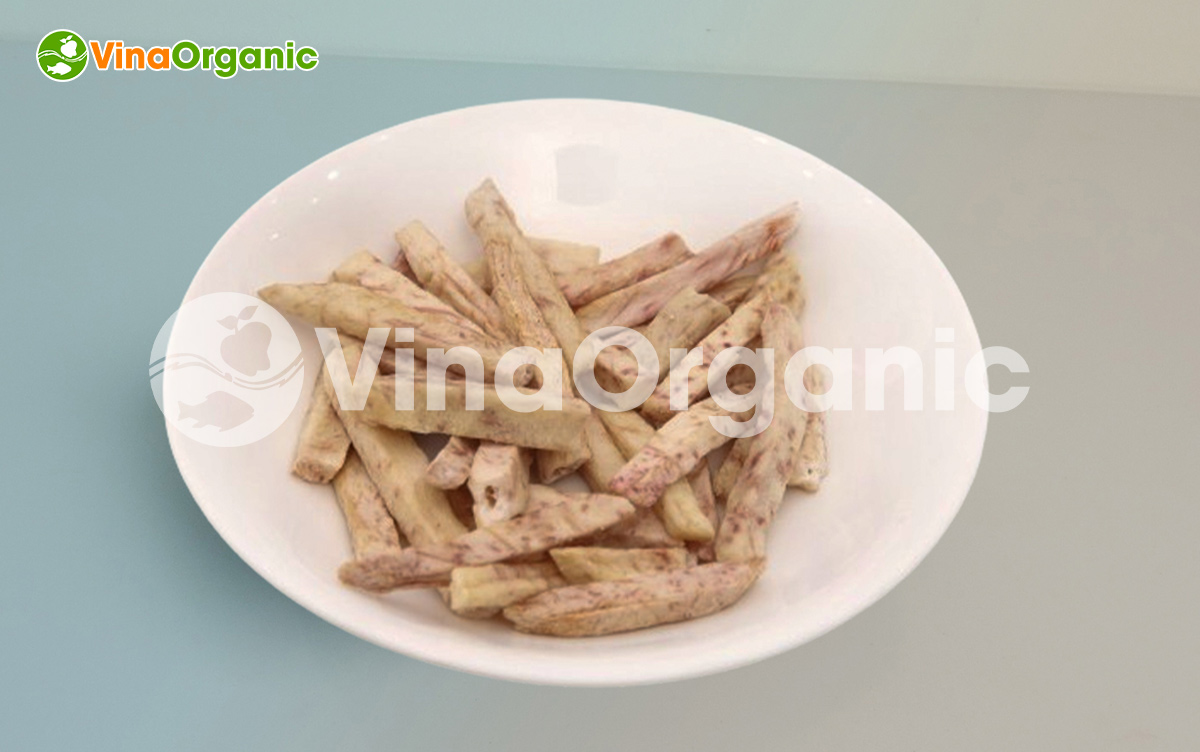 VinaOrganic chuyển giao công nghệ và máy thiết bị chiên chân không, sản xuất khoai môn sấy giòn thơm ngon, hấp dẫn. Liên hệ Hotline 0975299798 - 0938299798.