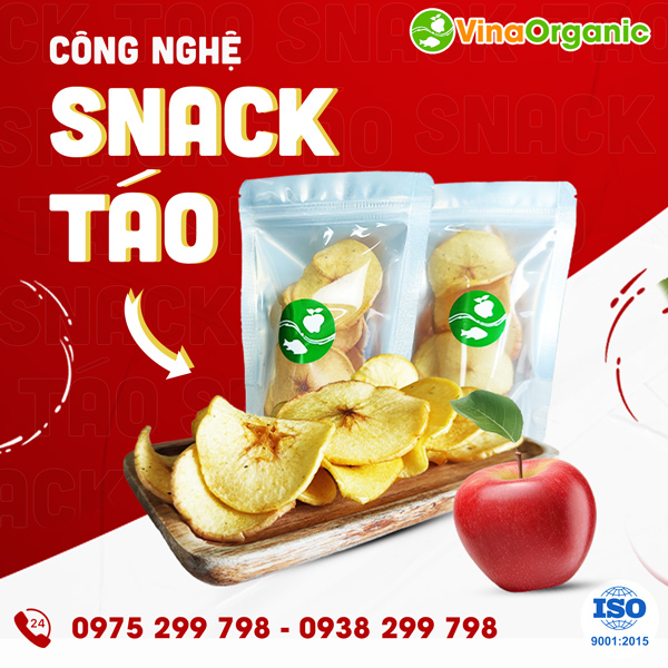 Chuyển giao công nghệ táo chiên chân không, snack táo giòn rụm