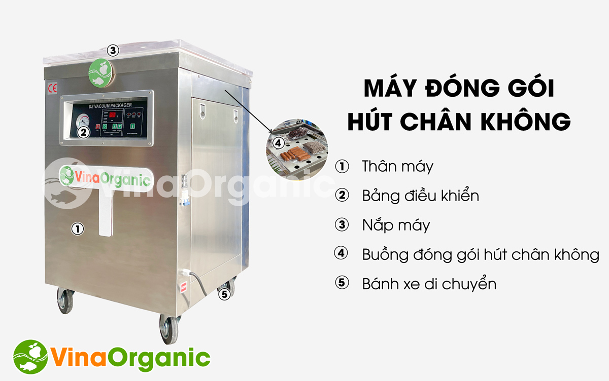 Máy đóng gói hút chân không model HCK500, đóng gói hút chân không đa dạng thực phẩm. Liên hệ Hotline/Zalo 0938299798 - 0975299798.