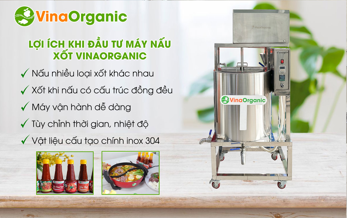 B050X - Máy nấu xốt 50L, nấu đa dạng các loại xốt như xốt cà chua, xốt lẩu thái, tomyum,... Liên hệ Hotline/Zalo: 0975299798 - 0938299798 để được tư vấn!