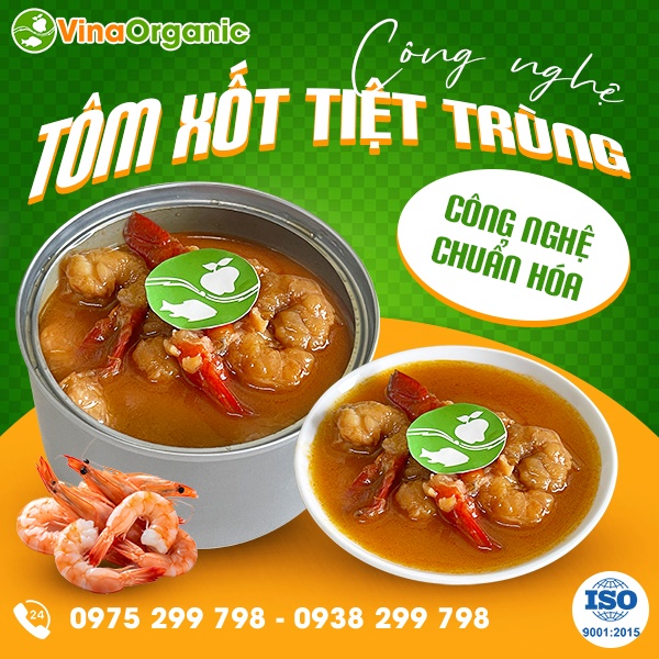 Chuyển giao công nghệ tôm xốt tiệt trùng đóng hộp mềm dai, bảo quản dài