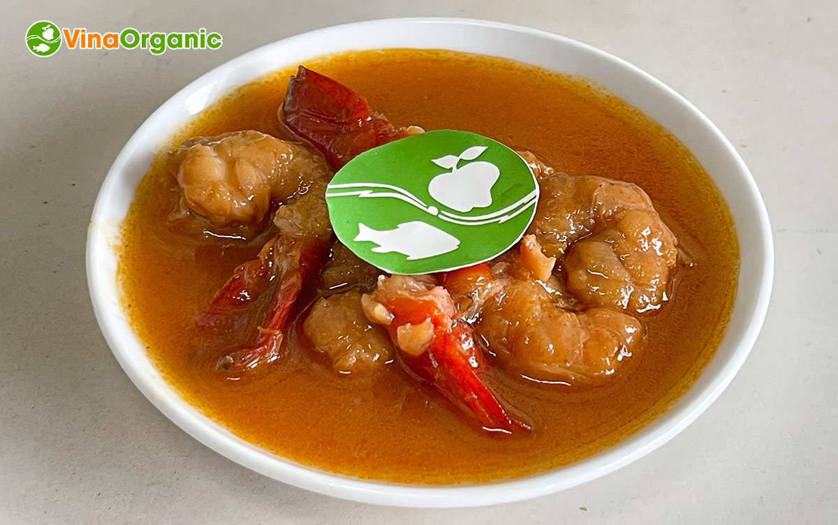 VinaOrganic chuyển giao công nghệ và máy sản xuất Tôm xốt tiệt trùng đóng hộp chất lượng cao. Liên hệ ngay. Hotline Zalo 0938299798 – 0975299798.